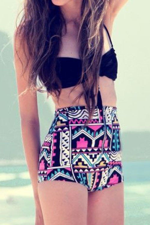 Romoti High Waist Halter Bikini Set