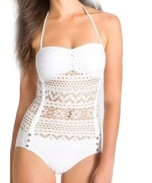 Romoti Hollow Out Halter Swimsuit