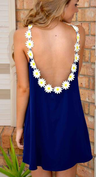 Romoti In The Flower Open Back Mini Dress