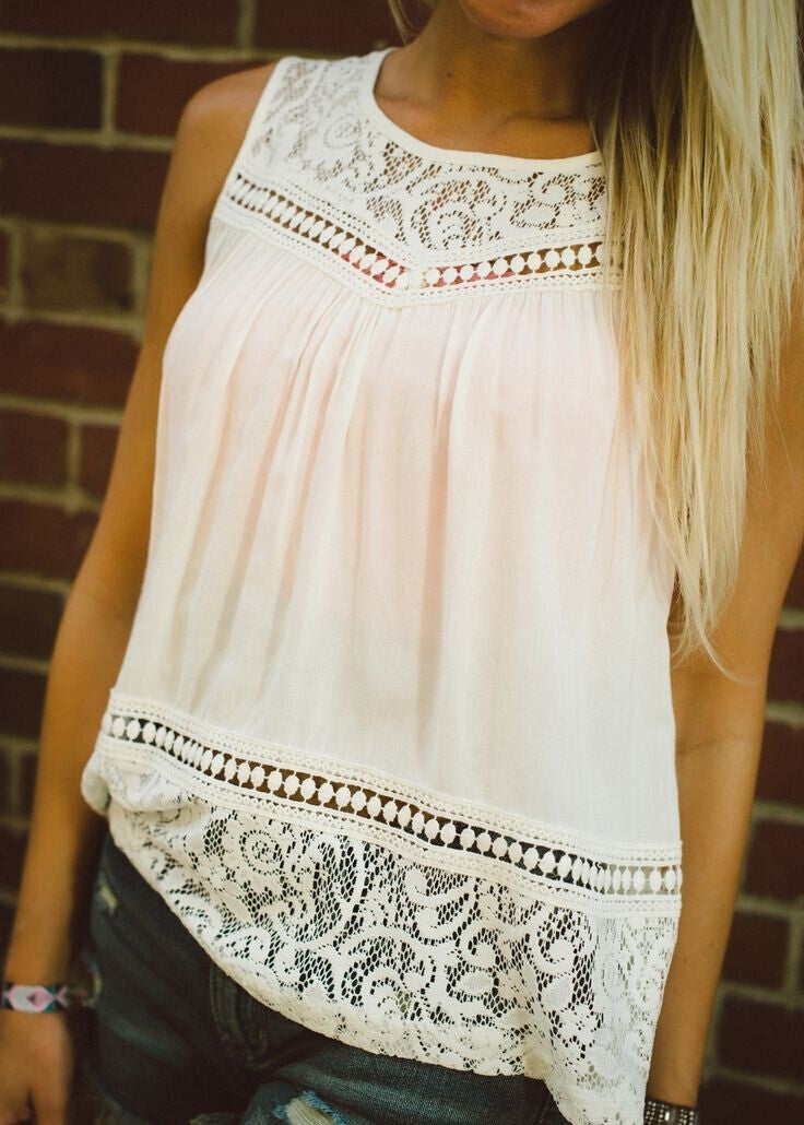 Romoti Lace Crochet Tank Top