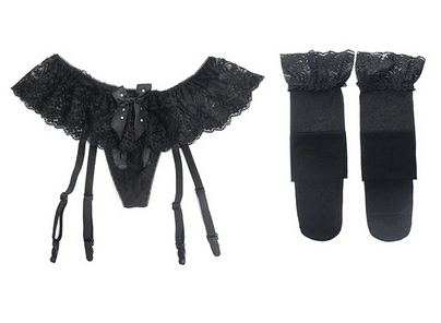 Romoti Lace Garter Panty & Stockings