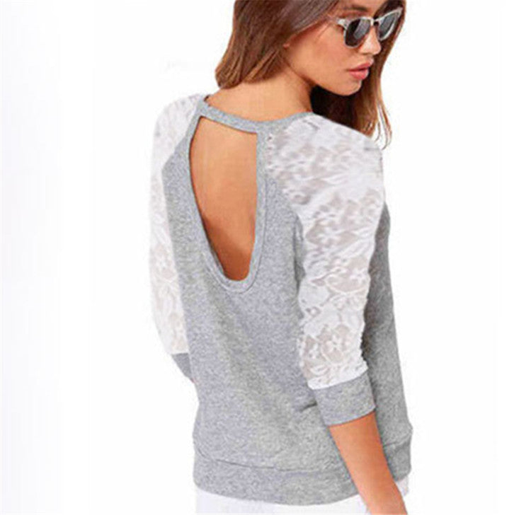 Romoti Lace Hollow Sweatshirt