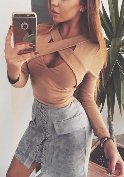 Romoti Long Sleeve Cross Top