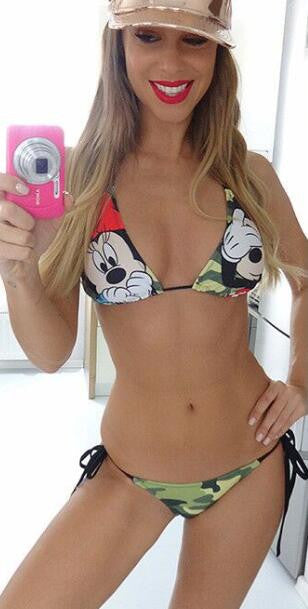 Romoti Mickey Mouse Camouflage Bikini Set