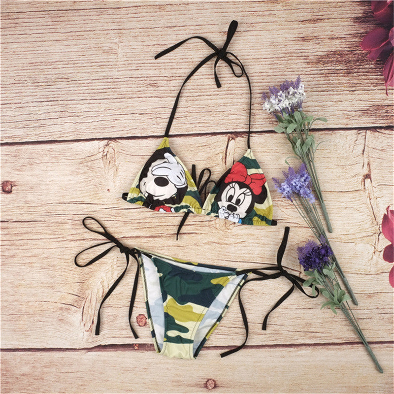 Romoti Mickey Mouse Camouflage Bikini Set