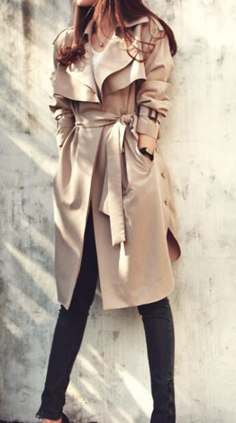 Romoti My Fall Day Lapel Long Coat