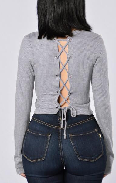 Romoti Really Like Lace Up Top