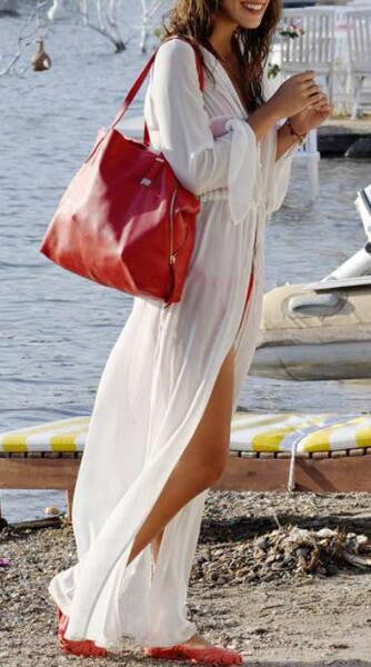 Romoti Sexy Lady White Beach Maxi Dress