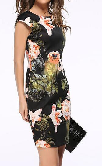 Romoti Take It From Me Floral Bodycon Dress