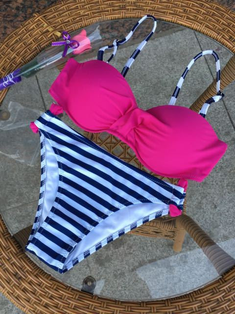 Romoti Take Some Candy Stripe Bikini Set