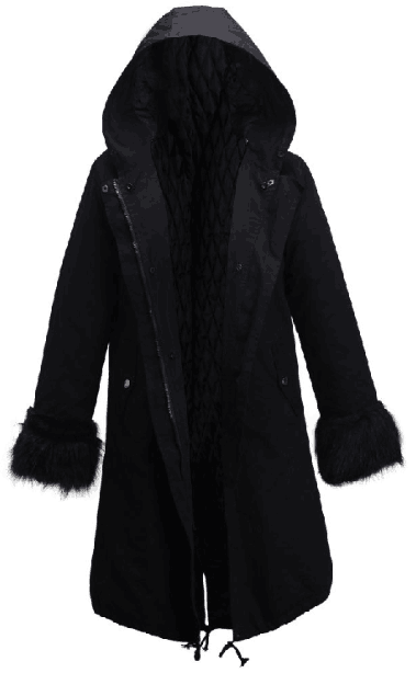 Romoti Warm Fur Collar Hooded Coat