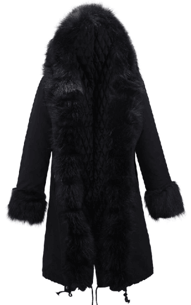 Romoti Warm Fur Collar Hooded Coat