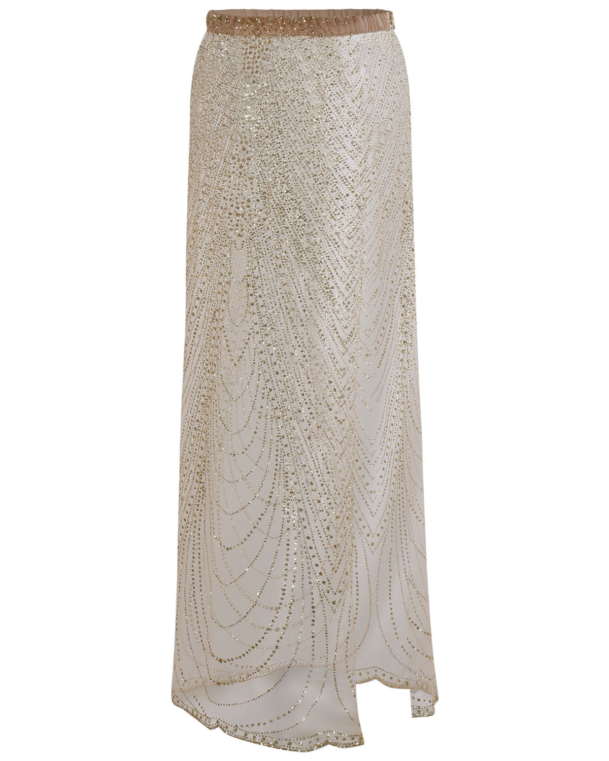 Sequins Slit Skirt