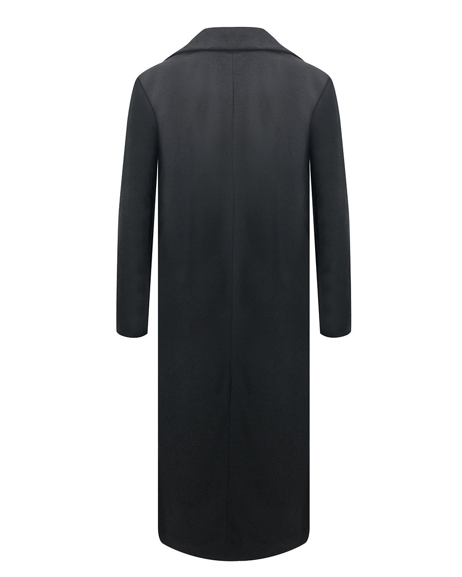Solid Color Lapel Coat