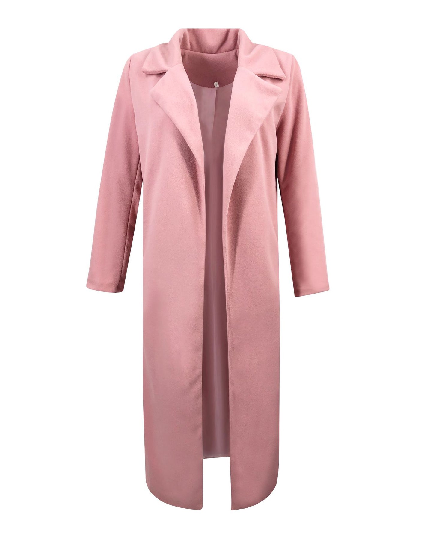 Solid Color Lapel Coat