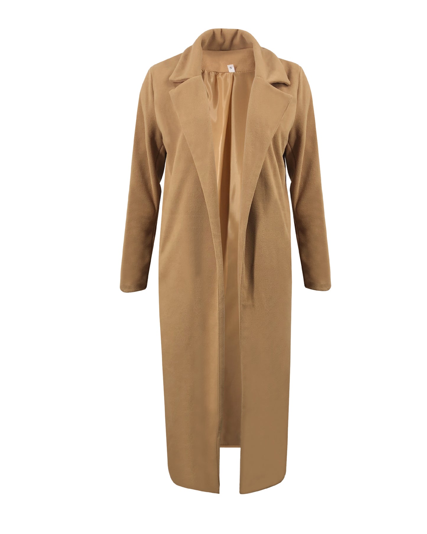 Solid Color Lapel Coat