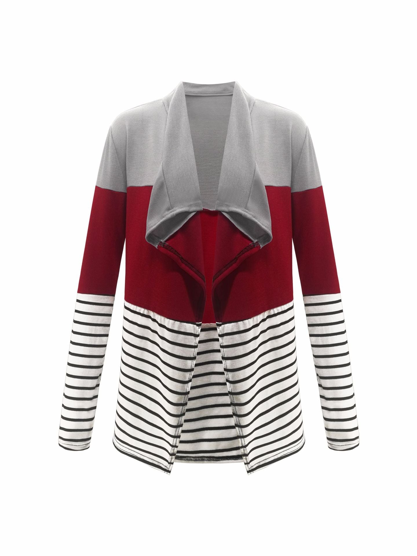 Stripe Splicing Cardigan