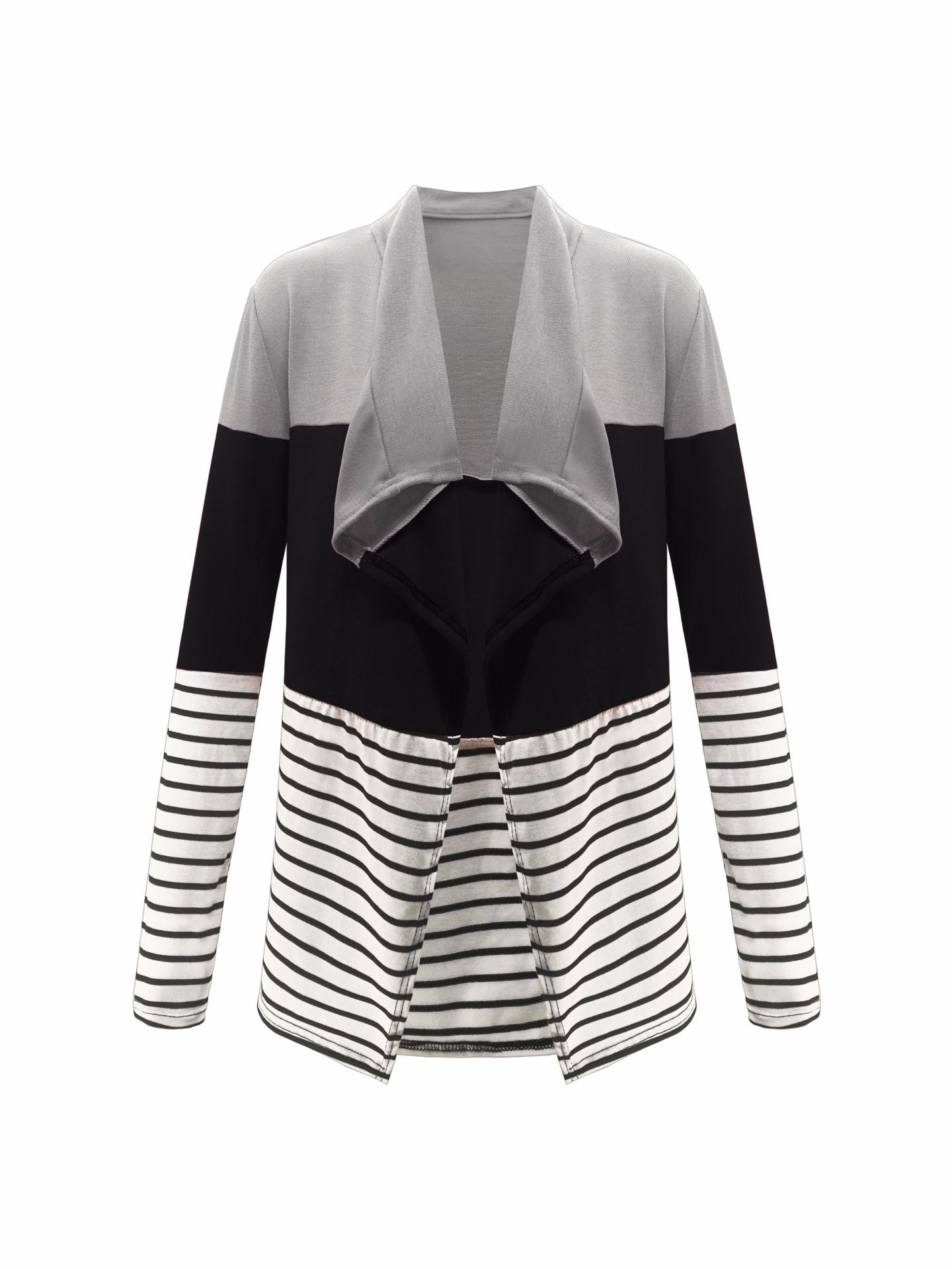 Stripe Splicing Cardigan
