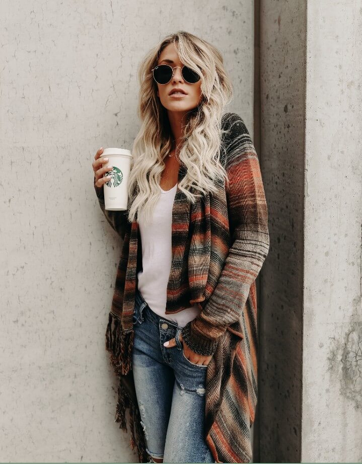 Tassel Knit Coat