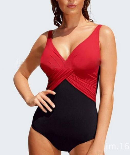 Romoti V Neck One Piece Swimsuit