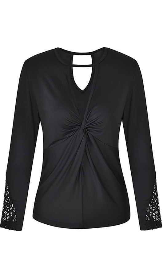 V Neck Lace Top