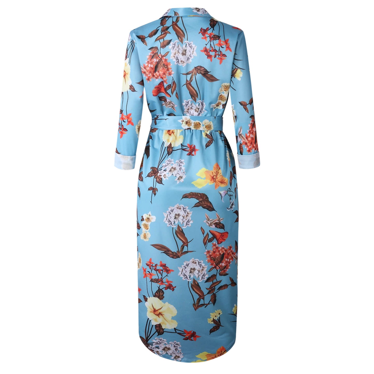 V Neck Pockets Dress