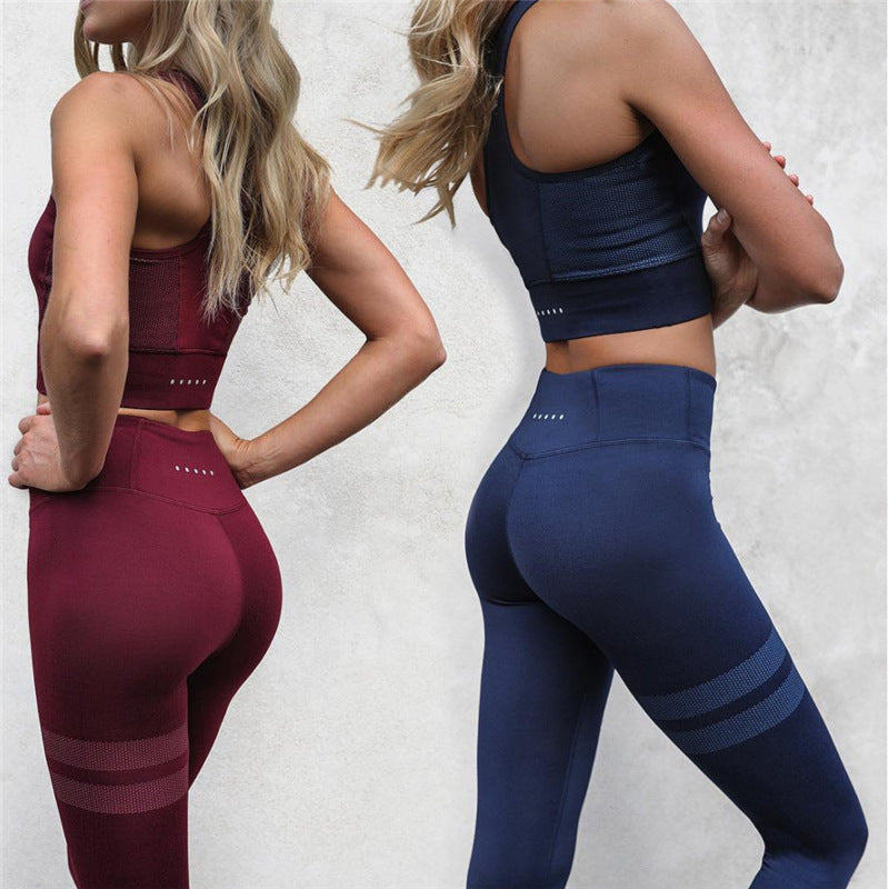 Yoga Trousers And Tops Two Pieces Set